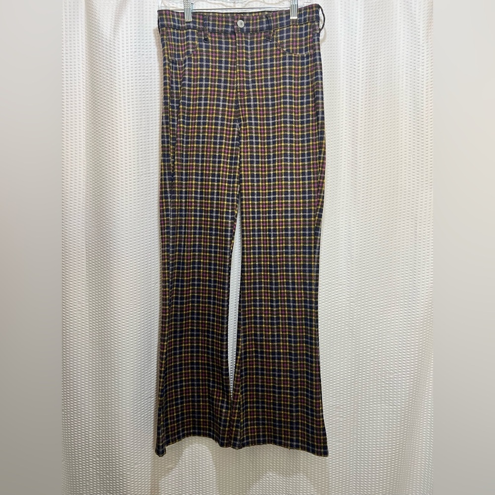 American Eagle Outfitters Purple and Gold Plaid Pants